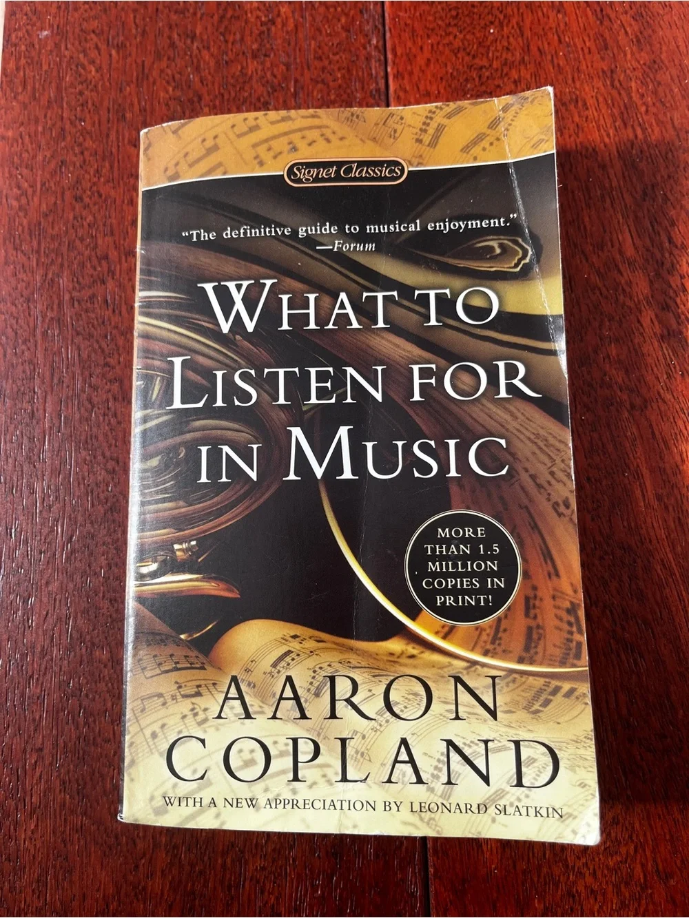 What to Listen for in Music by Aaron Copland - Black & Gold Cover